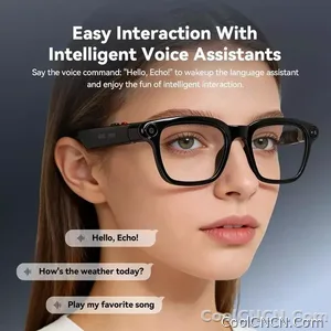 CoolWiz Smart Sports Glasses for Men – New Business Model, 8MP Camera, Anti-Shake, 100+ Language Translations via ChatGPT AI Assistant, POV Video Glasses, AI Glasses for Outdoor Sports and Daily Use - view 5