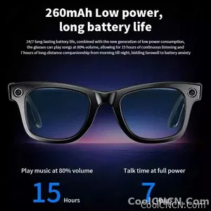 New CoolWiz Smart Glasses (4K Ultra HD) for learning and travel, featuring an 8MP AI camera that captures photos and records video, supports AI transmission and calls—ideal for outdoor sports and everyday use. - view 4