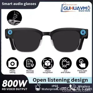 CoolWiz New AI Smart Glasses — 120+ Language Translations, 8MP Camera, 8K Resolution, Video & Music Playback, Business Calls, Color‑Changing Lenses, for Men, suitable for outdoor sports and everyday use - view 8
