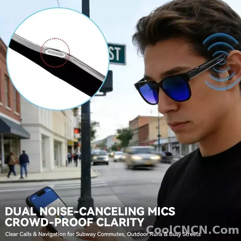 CoolWiz Smart Glasses with Audio, Electrochromic Lenses, Touch Controls, 4 New Speed Levels, 164+ Language Translations, Bluetooth Calling, Blackout Sunglasses, Music, ChatGPT — for outdoor sports and everyday use - detail