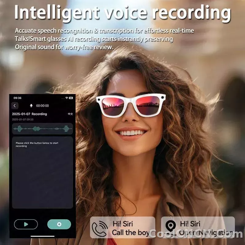CoolWiz Camera HD Pixel 800W New 32GB Smart Glasses for Women — Photo Capture & Video Recording, AI Translation, Waterproof AI Glasses for Men, suitable for outdoor sports and daily use - detail