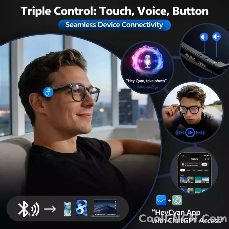 2026 New POV 800W Pixel 4K HD Trave Business Smart Glasses Men&Women 100+Language Translation 1080P Video Chatgpt Sunglasses IOS - detail