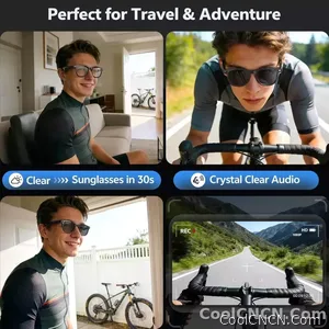 2026 New POV 800W Pixel 4K HD Trave Business Smart Glasses Men&Women 100+Language Translation 1080P Video Chatgpt Sunglasses IOS - view 3