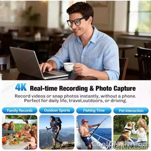 2026 New 800W HD Pixel Smart Glasses Men Anti-shake Camera AI Language Translation Video Recording ChatGPT Music Call Sunglasses - view 7