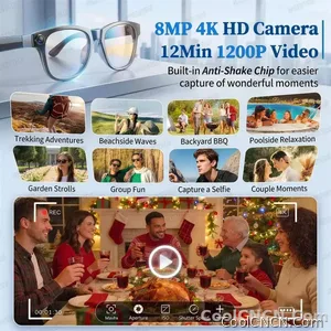 2026New 8MP 4K HD Camera AI Glasses Men 3600mAh Power Bank 32G Memory 160+ Translation Glasses Waterproof Smart Sunglasses Women - view 7