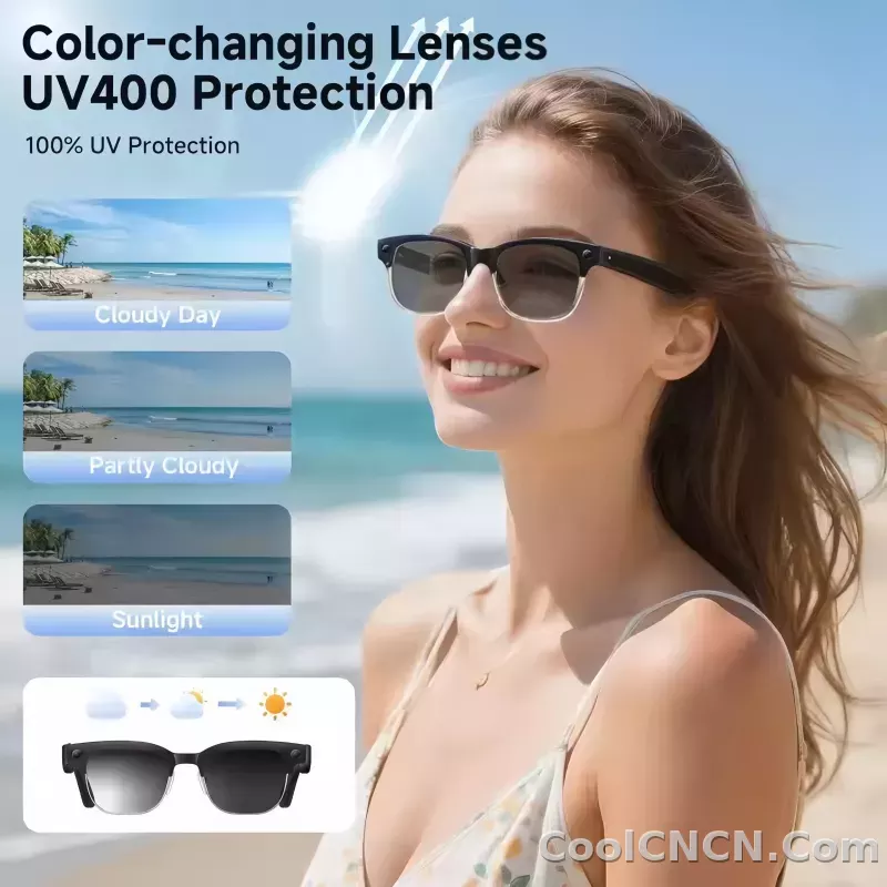 2026New AI Smart Glasses 120+Language Translation 800W Pixel Camera Video Music Player Call Business 8K Color Change Glasses Men - detail
