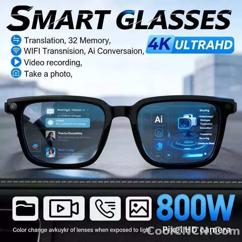 New 2026 Intelligent AI glasses shoot glasses take pictures and read pictures and record real-time translation of call music - detail