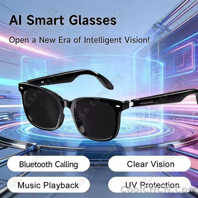2026 New AI Smart Glasses Sunscreen Sunglasses Bluetooth Calling Music Player Camera Control UV Protection Glasses For Men Women
