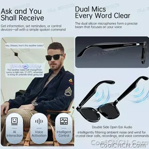 2026 New AI Smart Glasses Sunscreen Sunglasses Bluetooth Calling Music Player Camera Control UV Protection Glasses For Men Women - view 7