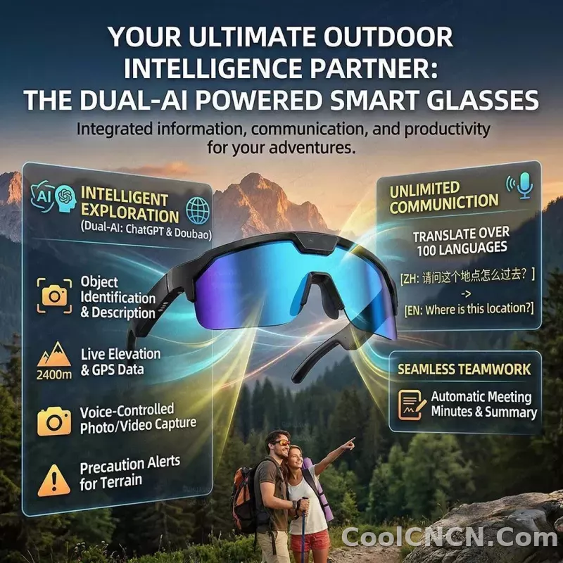 2026 New AI Smart Sports Glasses with 1200P Camera 4k Anti-Shake AI Voice Translator Bluetooth Call Dual Mic Audio Sunglasses - detail