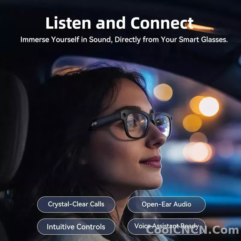 2026 New Smart AI Glasses 1080P HD Video Record Camera ChatGPT Bluetooth Call 32GB ROM Language Translation Music Sunglasses Men - detail