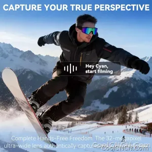 2026 New AI smart shooting&recording glasses with 800W camera, HD anti-shake bicycle riding shooting artifact, windproof goggles - view 4