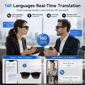 2026 New Electrochromic Lens Audio Smart Glasses Men 164+Language Translation AI ChatGPT BT Call Music Player Sunglasses Women - view 5