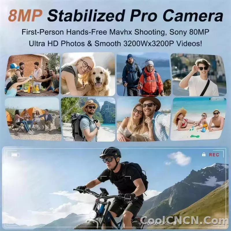 New 2026 AI Smart Glasses 1080P Camera Video Recorder Open Ear Bluetooth Audio Voice Control WiFi Sync Sports Glasses Men Use HD - detail