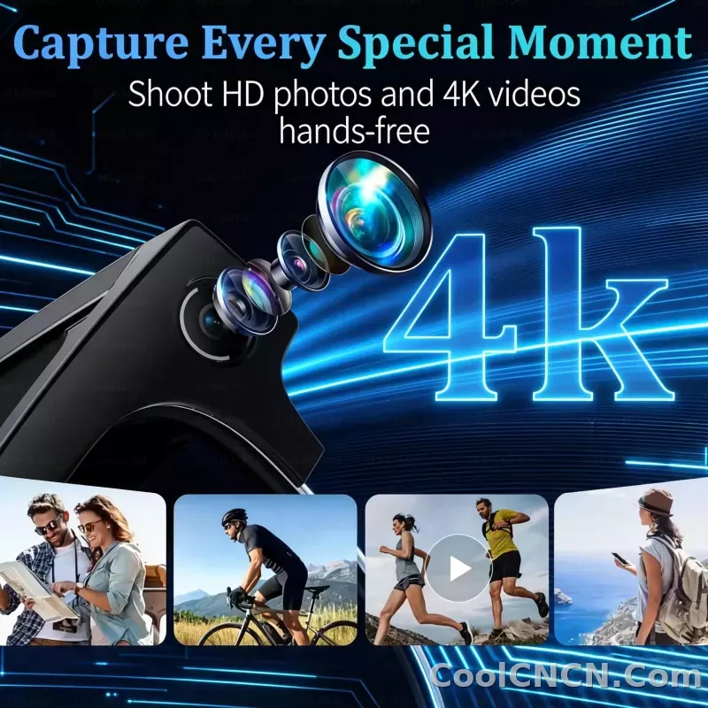 2026New 4K Ultra HD Color Change BT Call Smart Glasses AI Chat Music Player 800W Pixel Camera 1080P Video  AI Sports Glasses Men - detail