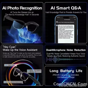2026New AI Smart Glasses 800W Pixel Camera Various Language Translation Video Music BT Call Business 4K Color Change Glasses Men - view 6
