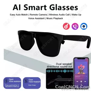 2026 Smart Glasses AI Voice Intelligent Bluetooth Call Music Playback Glasses Touch Headset UV Protection Sunglasses Man Women - view 1