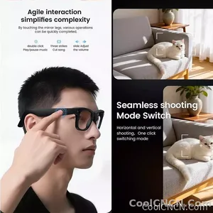 2026 New AI SmartGlasses 800W Camera Touch-sensitive AI Translation 320mah AI Photo Recognition 32 GB Storage Smart Sunglasses - view 7