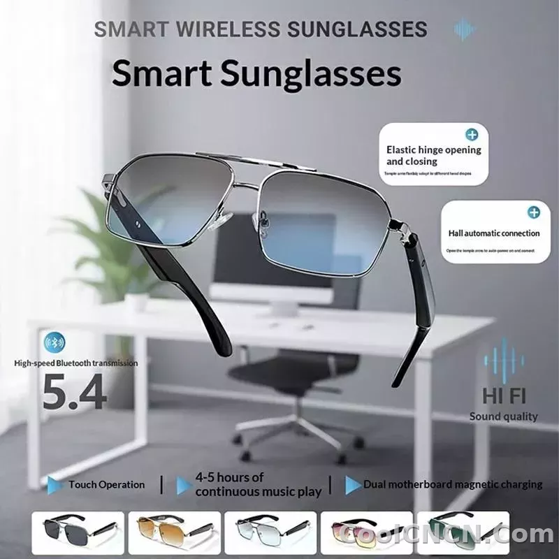Smart Glasses Real Time Translation Wireless Bluetooth Touch Call Sports For Men Music Smart Glasses With Translator - detail