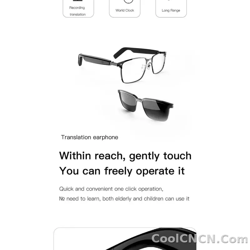 Smart Glasses SG20 Pro AI Intelligent Driver Sunglasses Touch Earphone with 144 Languages Online Translation for Men Women - detail