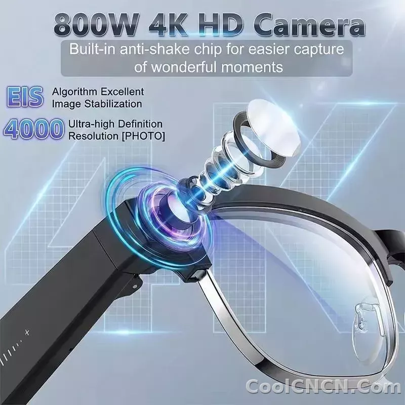 AI Real Time Translation Smart Glasses 1080P Camera Video Recorder Dual Mic Noise Canceling Bluetooth 3D Audio Sunglass 32G 2026 - detail