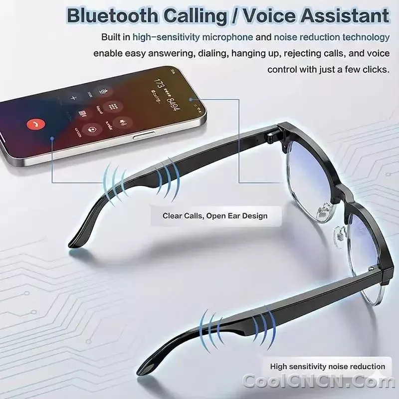 AI Real Time Translation Smart Glasses 1080P Camera Video Recorder Dual Mic Noise Canceling Bluetooth 3D Audio Sunglass 32G 2026 - detail