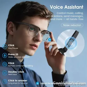 New Upgrade 800W Pixel Smart Glasses With Camera Video Recording AI Photo Recognition Call Language Translation Voice Sunglasses - view 5