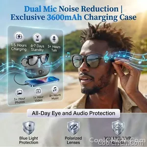 2026 New 3600mAh Battery AI Glasses Men 800W 4k Camera 32G Memory Photos&Video 160+Translation ChatGPT Music Smart Glasses Women - view 3