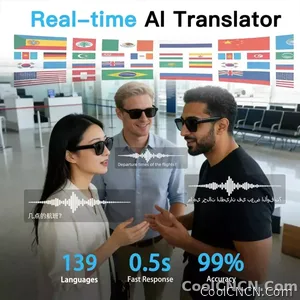 2026 New 800W Pixel Camera 1080P Video Recording Smart Glasses Men AI Voice Assistant Music Player Translation Sports Sunglasses - view 6