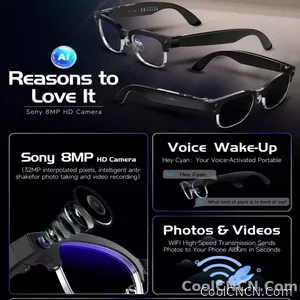 2026 New 8K HD AI Smart Glasses Men with Chat GPT 800MP Camera Bluetooth Call AI Translation Voice Assistant Control Unisex Sung - view 3