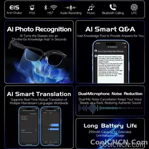 2026 New 8K HD AI Smart Glasses Men with Chat GPT 800MP Camera Bluetooth Call AI Translation Voice Assistant Control Unisex Sung - view 4