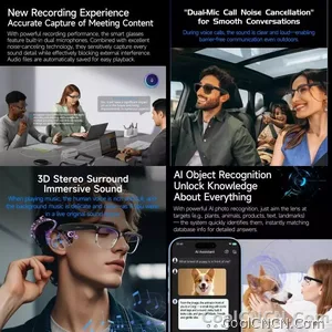 2026 New 8K HD AI Smart Glasses Men with Chat GPT 800MP Camera Bluetooth Call AI Translation Voice Assistant Control Unisex Sung - view 5