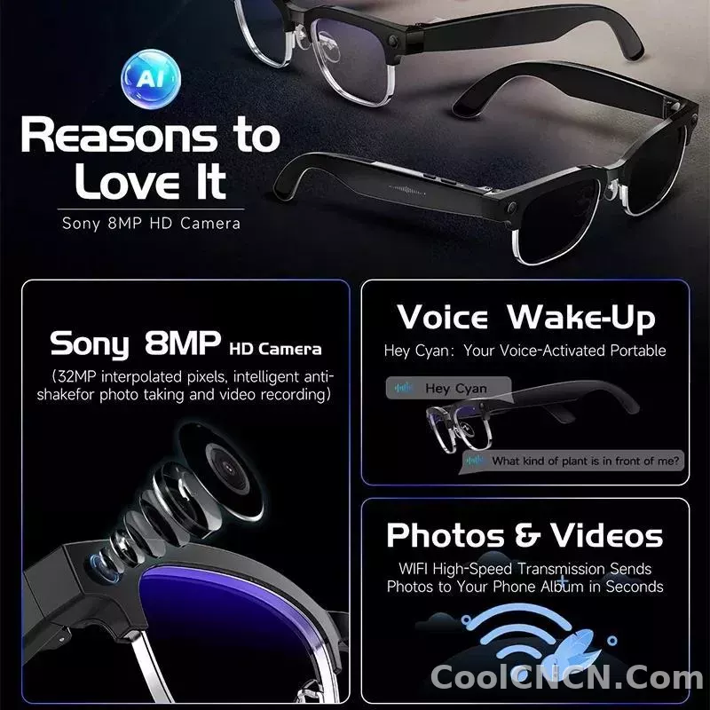Smart Glasses 800W Camera 2026New Technologies Video Recording AI Photo Recognition Bluetooth Calls Voice Translation Sunglasses - detail