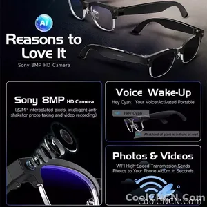 Smart Glasses 800W Camera 2026New Technologies Video Recording AI Photo Recognition Bluetooth Calls Voice Translation Sunglasses - view 4