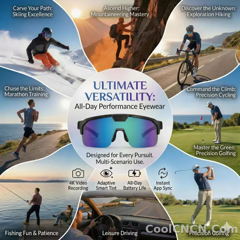 2026 New AI Sport Cycling Smart Glasses 80MP Camera 1200P HD Video Bluetooth 5.3WiFi Open Ear Riding Speaker Real-Time Translate - detail