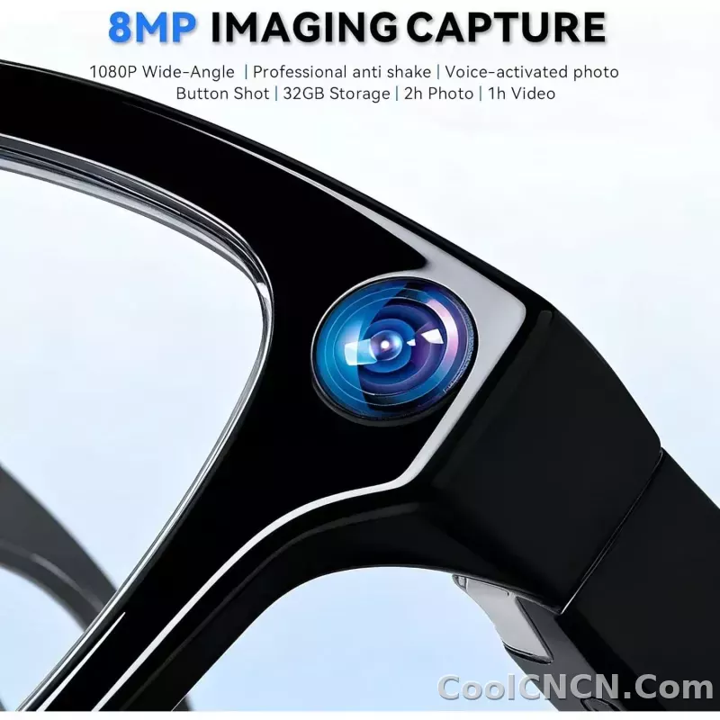 AI Smart Glasses 8MP HD Camera Sunglasses Audio AI Voice Assistant Real-Time Translation Vlog Eyeglasses for Daily Work Travel - detail
