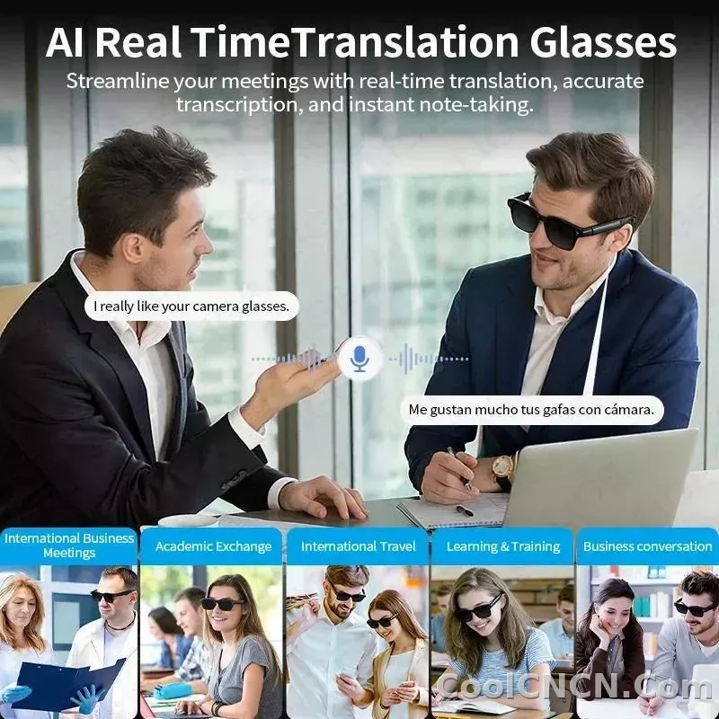 2026 New AI Smart Sunglasses 8MP HD Camera Glasses 1080P Video Recording Translation Call Waterproof Bluetooth Eyewear Men Women - detail