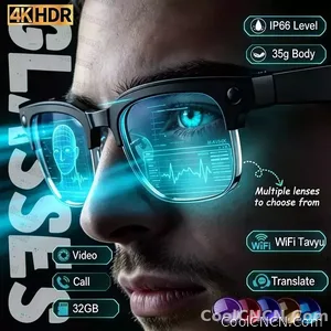 4K 800W HD Camera AI Smart Glasses 2026 ChatGPT Record Video Languages Translation Music Player Sunglasses Glasses With Camera - view 1