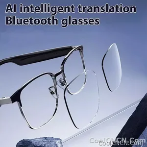 AI Glasses For Men languages Real Time Translation Wireless Bluetooth Touch Call Meeting Sports Music Smart Glasses - view 6