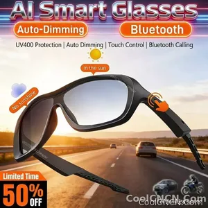 AI Smart Glasses Voice Translation Audio Sunglasses Outdoor UV Protection Ski Goggles Listen to Music Make Calls 2026 New - view 1