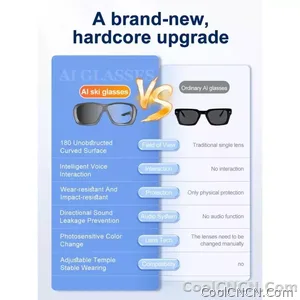 AI Smart Glasses Voice Translation Audio Sunglasses Outdoor UV Protection Ski Goggles Listen to Music Make Calls 2026 New - view 7