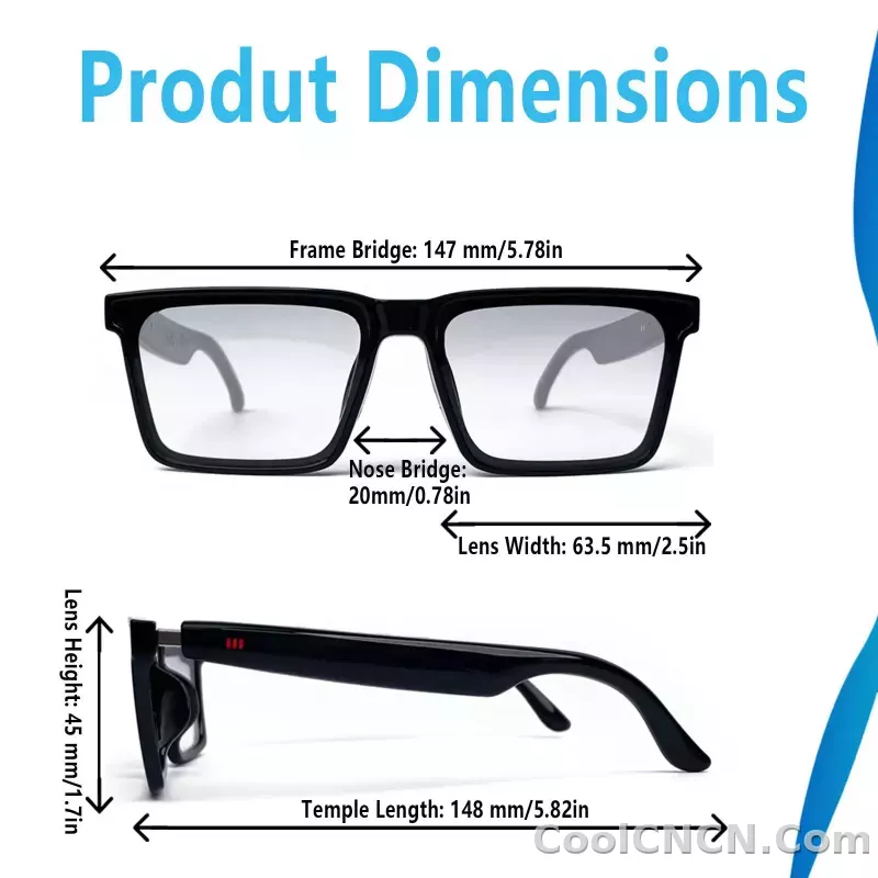 Smart Audio Glasses with Real-Time Translation Hi-Fi Music Playback Noise-Cancelling Voice Calls And Photochromic Lenses - detail