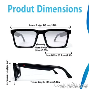 Smart Audio Glasses with Real-Time Translation Hi-Fi Music Playback Noise-Cancelling Voice Calls And Photochromic Lenses - view 3