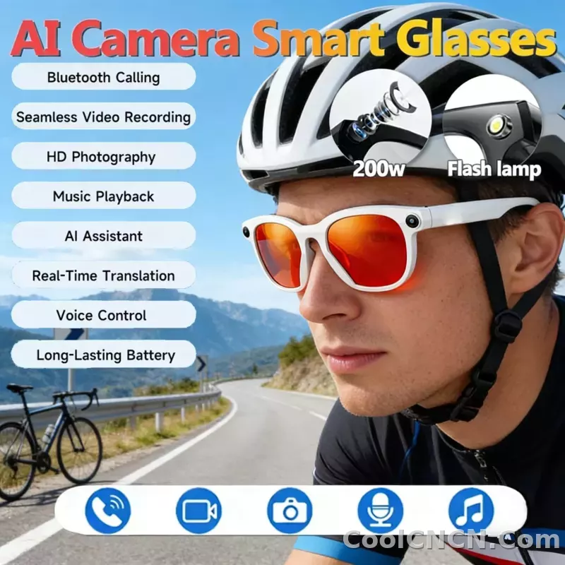 2026 New AI Smart Glasses for Photography And Video Intelligent Interactive Translation Feature Compatible with IOS And Android
