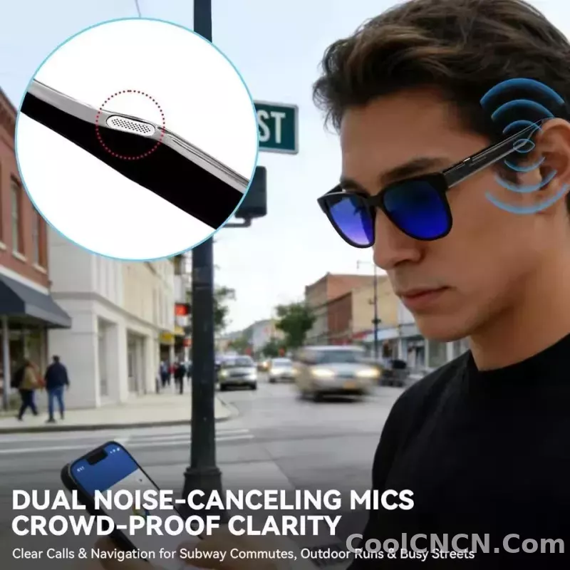 New Pro Smart Audio Sunglasses 2026 AI Translation Q&A Bluetooth HD Sound ENC Dual Mic Touch 4-Speed Color Change IP65 TR90 Men - detail