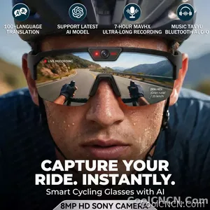 2026 New AI Smart Sports shooting&recording Glasses 800W Camera HD Anti-shake Bicycle Riding Shooting Artifact Windproof Goggles - view 1