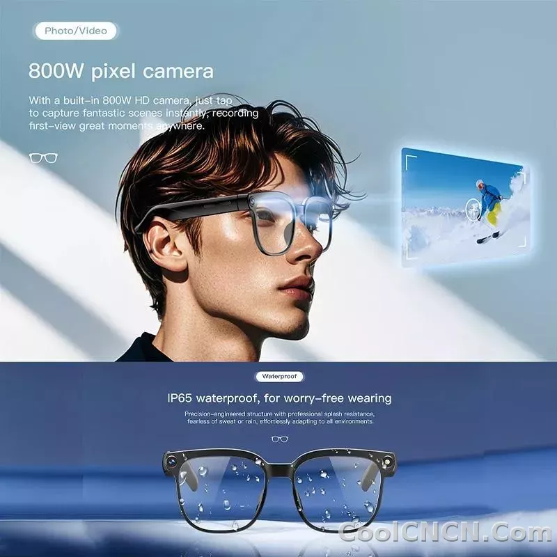 AI Smart Glasses Camera Sunglasses Wireless Bluetooth Touch Call Meeting For Men Real Time Translation Glasses With Camera Music - detail