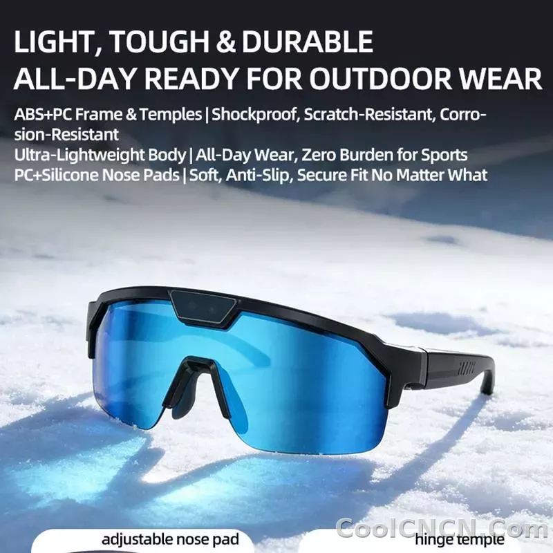 2026 Smart Cycling Glasses Sun Protection Listening to Music Taking Photo and Video AI Translation Voice Assistant Smart Glasses - detail