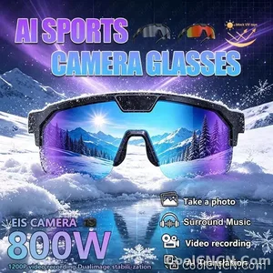 2026 Smart Cycling Glasses Sun Protection Listening to Music Taking Photo and Video AI Translation Voice Assistant Smart Glasses - view 1
