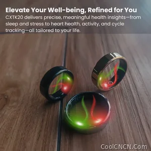 Premium Smart Ring ECG SpO2 - Titanium 7 Day Battery - view 1